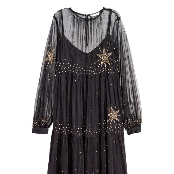 h&m sheer dress